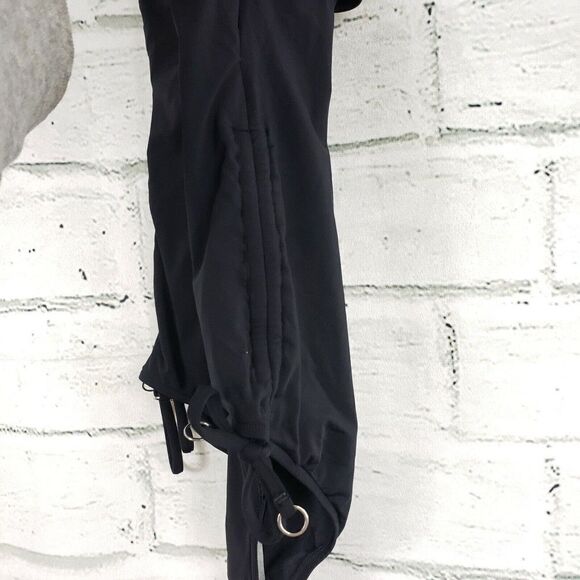 Seafolly One Piece Bandeau Bathing Suit Side Ruched Sides Black Size 4 Womens - Picture 7 of 7